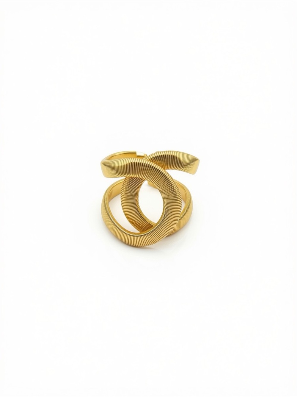 Gold Textured Knot bracelet cuff